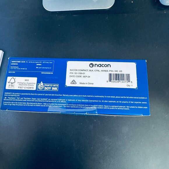 New Nacon PlayStation 4 PS4 DualShock 4 Wireless Controller Black - Picture 2 of 5